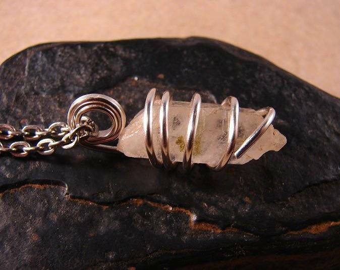 MYSTERIOUS DELPHI ORACLE QUARTZ PENDANT SILVER COPPER MAGIC LOVE #18
