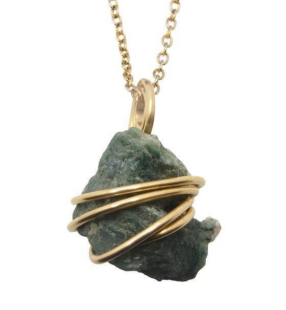 Green Heulandite Crystal Necklace | Zeolite Crystal | Handmade Crystal Jewelry 3