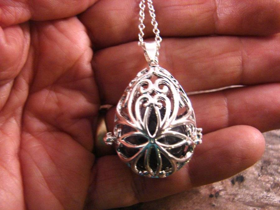 Wish Box Amethyst Necklace, Harmony Angel Locket