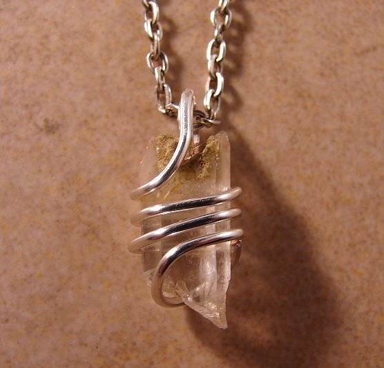 DELPHI ORACLE QUARTZ PENDANT SILVER COPPER MAGIC INCREASE SPIRITUALITY LOVE #27