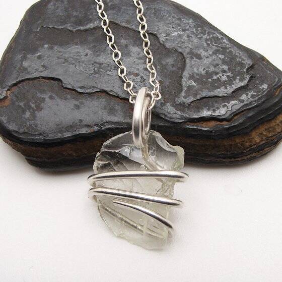 Gorgeous Genuine Monatomic Andara Crystal Pendant Sterling Silver #353