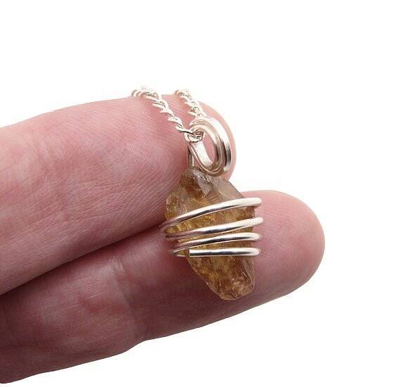 RARE AFRICAN CONGO LEMURIAN NATURAL CITRINE KUNDALINI QUARTZ WAND PENDANT #75